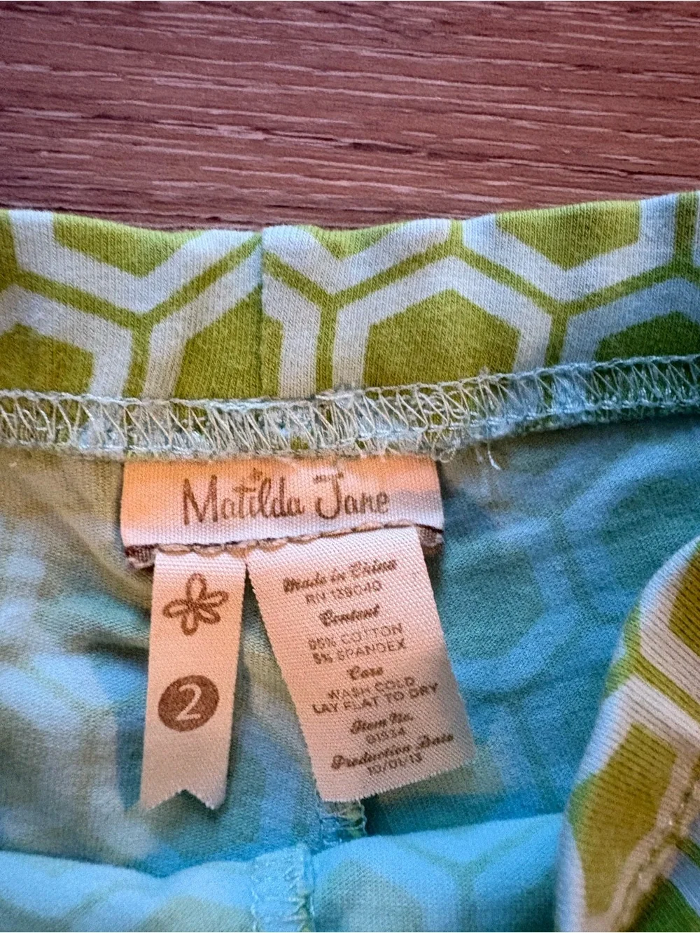 Matilda Jane Lime Green Honeycomb Ruffle Shorts